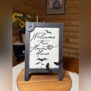 WELCOME TO OUR HAUNTED HOUSE Halloween Sign